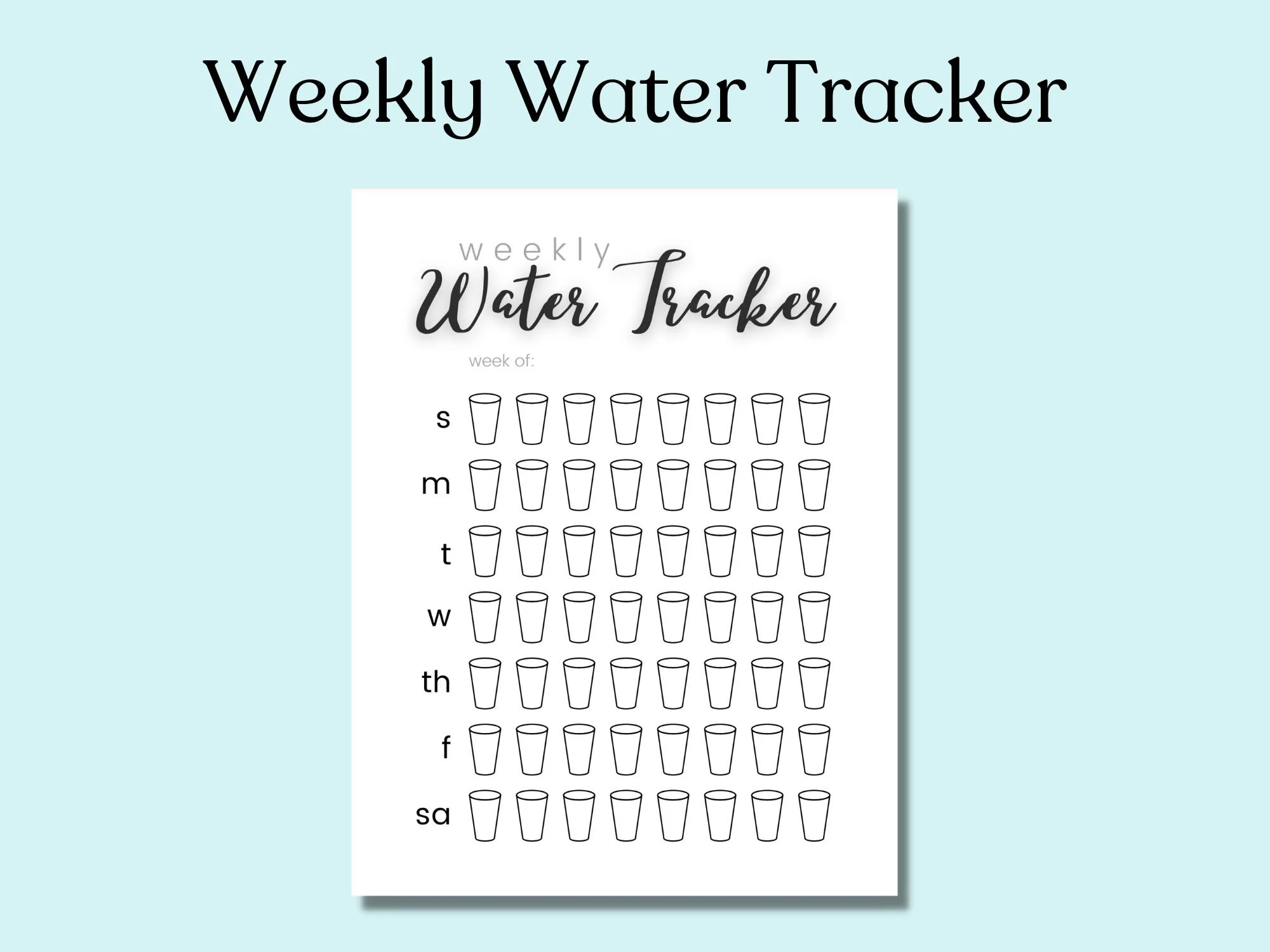 Daily water intake tracker dashboard showing bar charts for each day of the week and a progress ring indicating 76 percent of the daily target completed